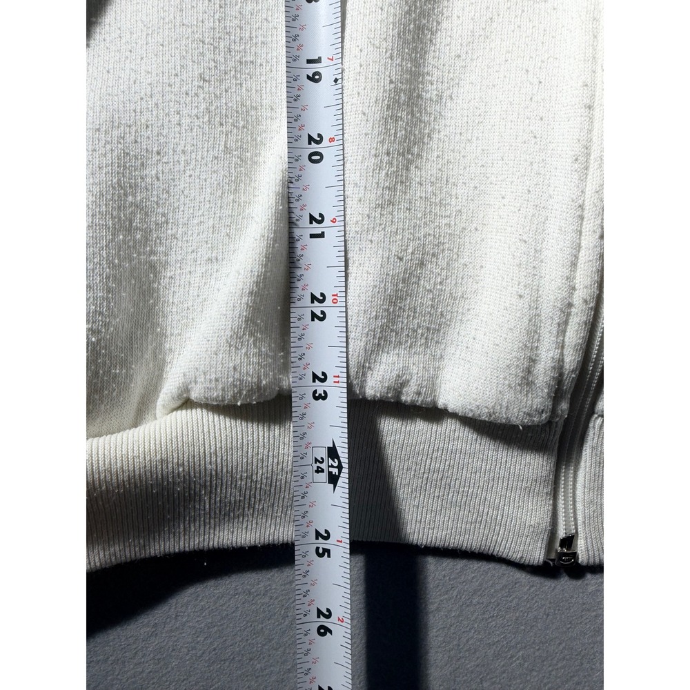 1988 Nike Track Jacket Mens XL White Blue Teal Colorblock Full Zip Fleece - Picture 5 of 6
